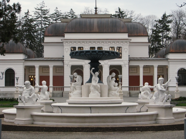 Group of Statues near a Fountain