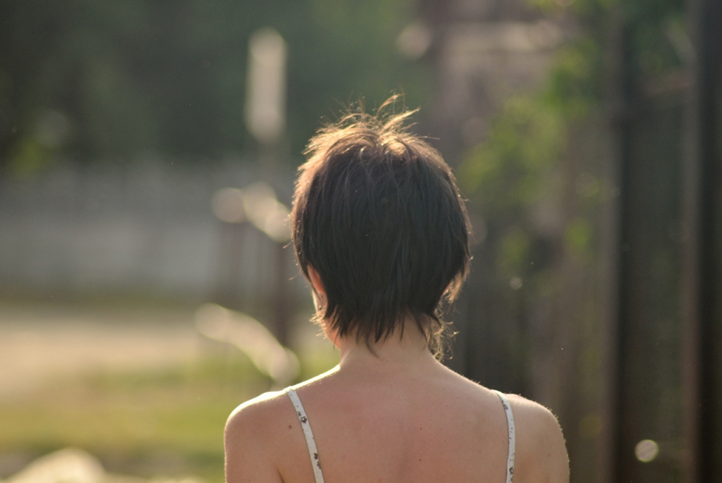 Short Haired Girl Seen from Behind